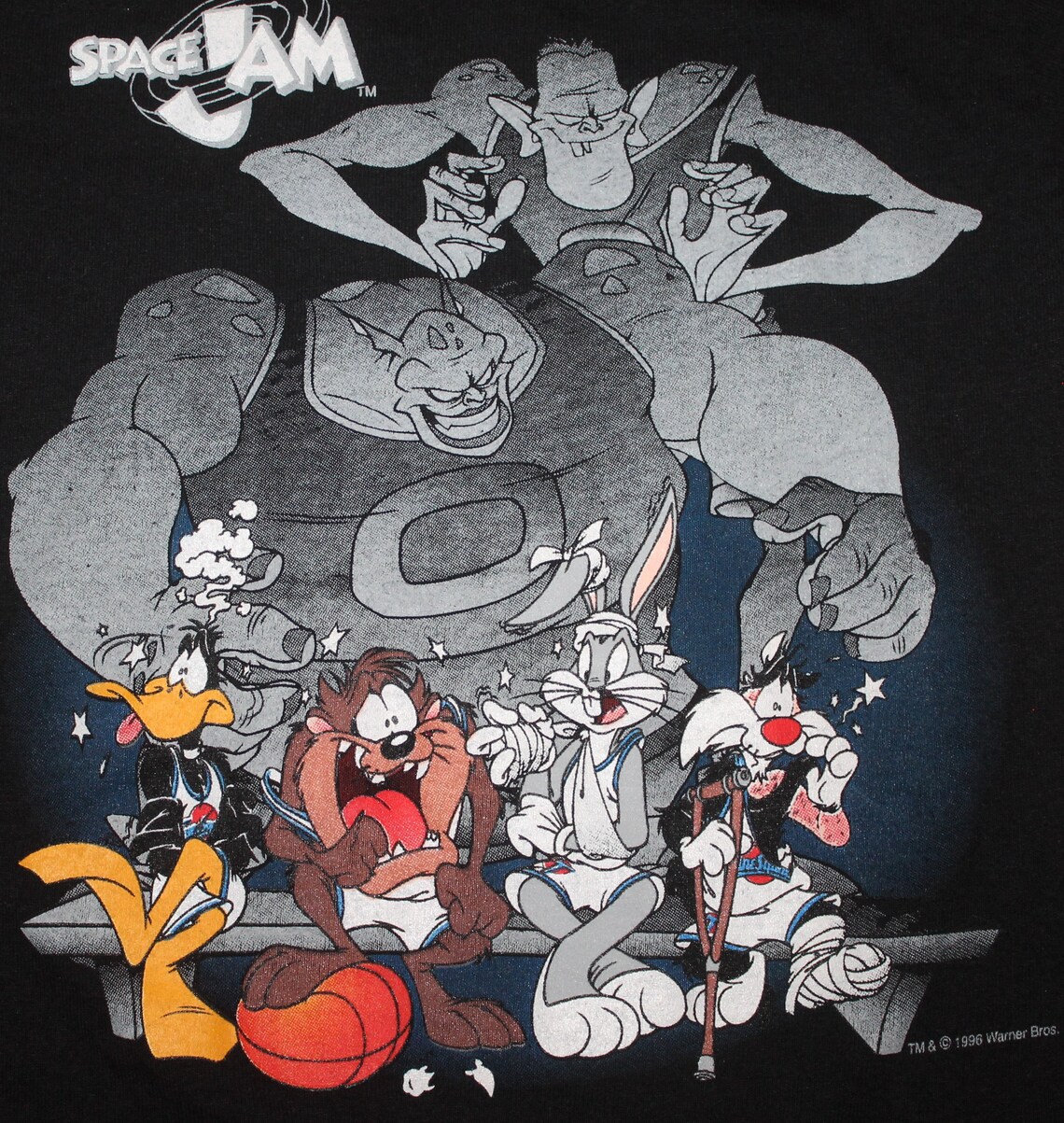 Sweat Vintage Space Jam 1996 - Enfant Taille 18-20 - NEUF RARE