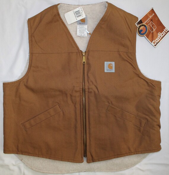 BNWT Vintage 1990s Carhartt Traditional Duck Vest Made in USA 