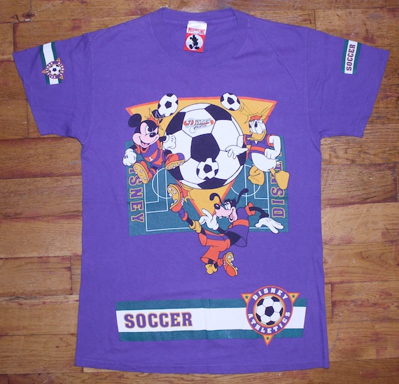 Vintage Disney Mickey Mouse Inc "Soccer" Shirt + S