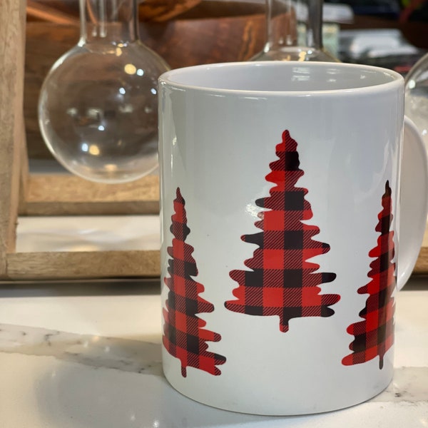 Buffalo Plaid Christmas Mug