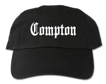 Casquette Style 'Dad Hat' Compton - Noire - Taille Unique - Homme - Neuf Sans étiquettes