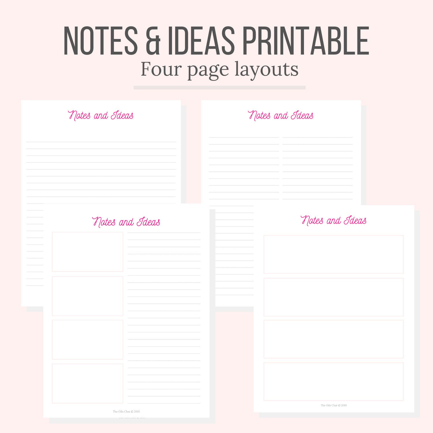 Notes Paper PDF  Notes Template  Notes Printable  Brain Dump  Lined  Paper Printable  Two Column Notes  MLM Planner  MLM Printable Pertaining To Two Column Notes Template