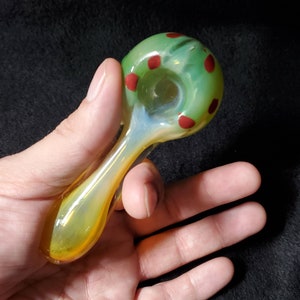 Green & Red Spoon Pipe