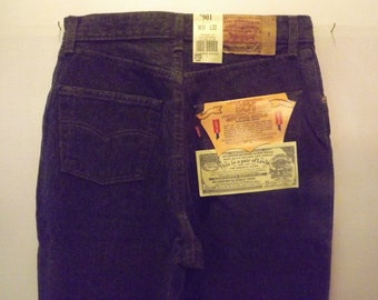 70's Vintage USA Made Levi's 501 Denim Pants in Dark-Blue