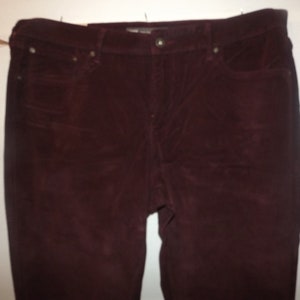 Levis 701 Vintage Corduroy Women Demi Curve W35 L34 Burgundy 39 image 8