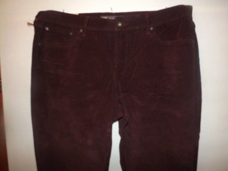 Levis 701 Vintage Corduroy Women Demi Curve W35 L34 Burgundy 39 image 8