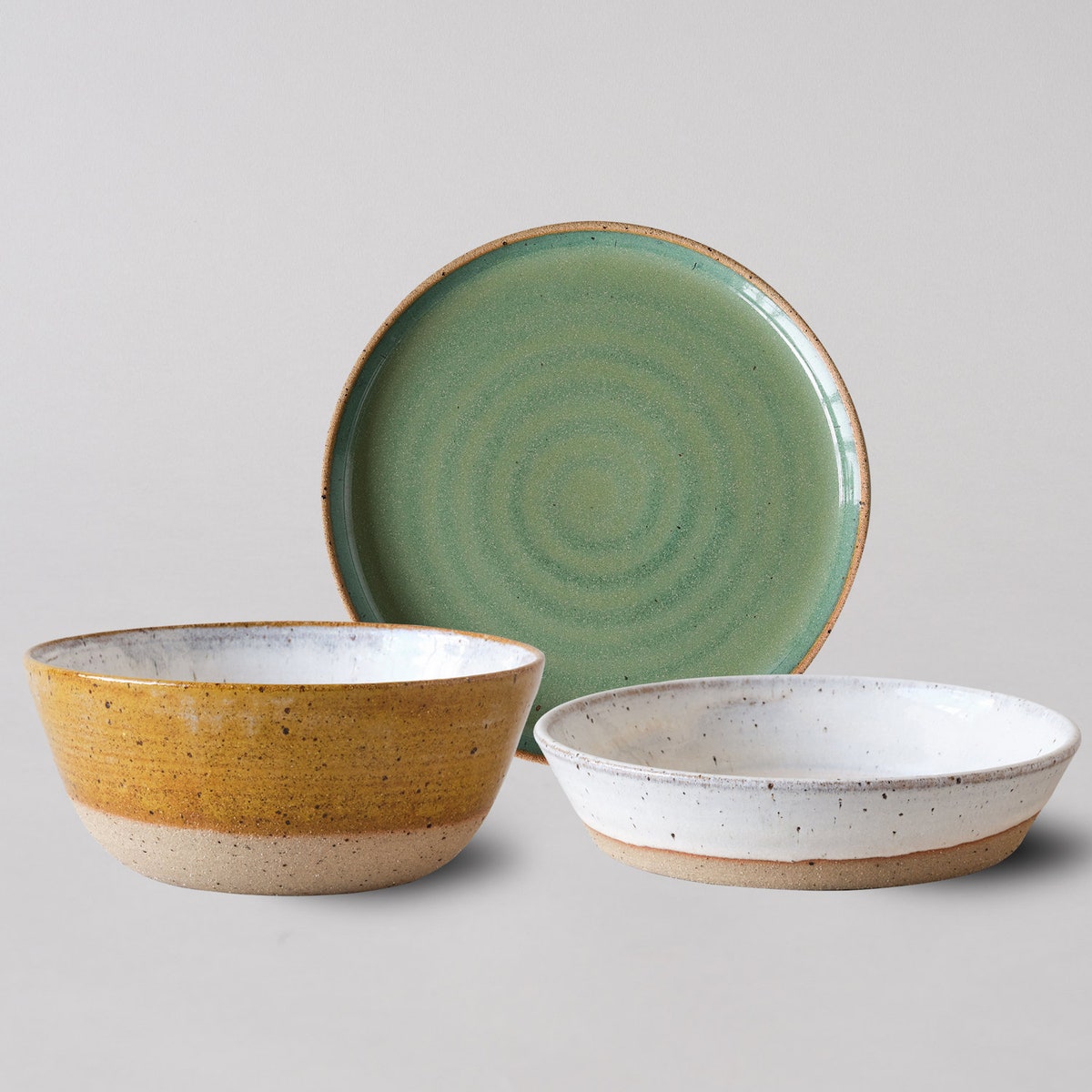 Handmade Stoneware Dinner Set | Ceramic Dinnerware Set of 3 [made to Order] - Etsy