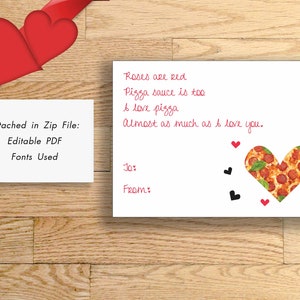 Valentines Day Card! - Valentine's Day Card - Anti Valentines Day Card - Custom Cards - Pizza Valentine - Custom Valentine