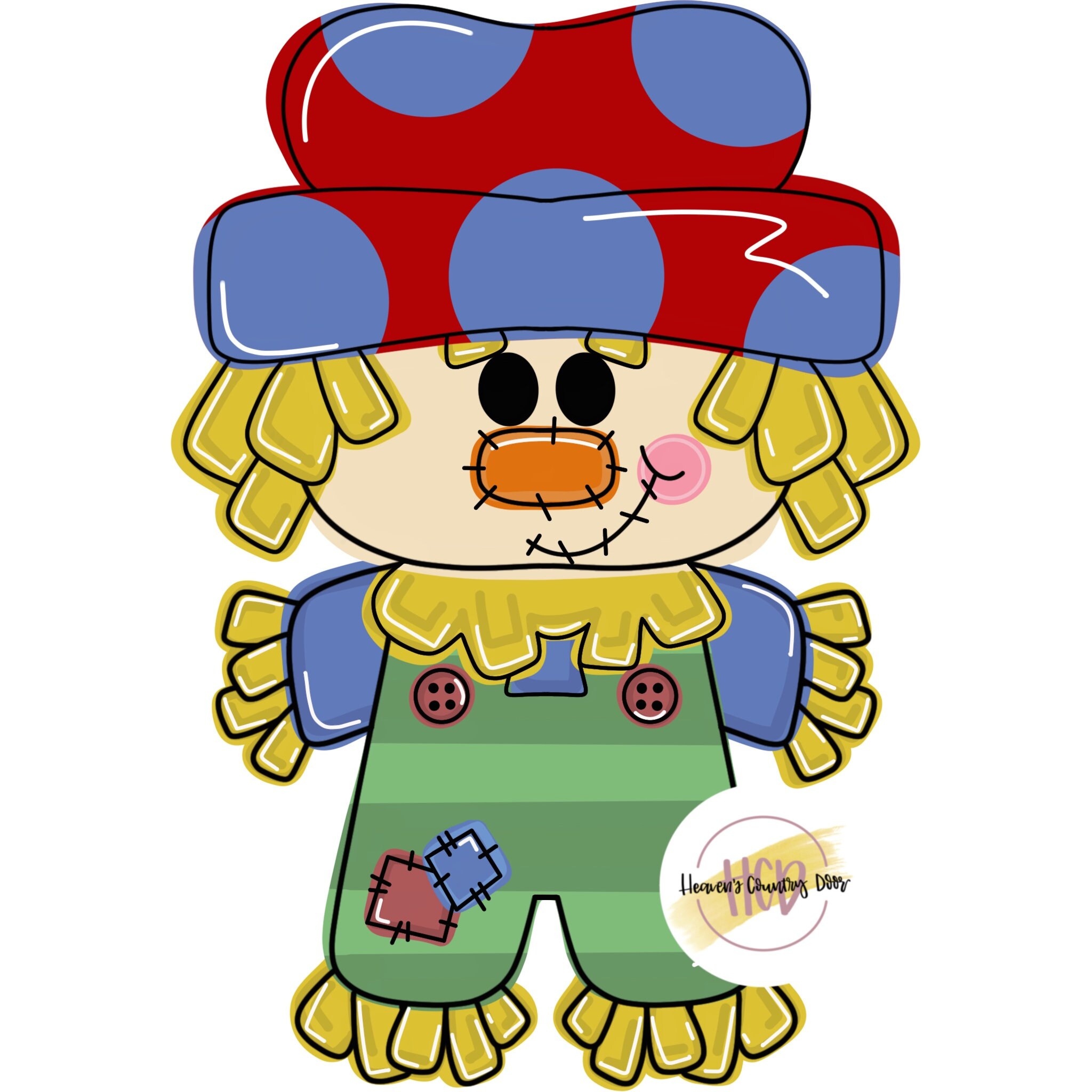 TEMPLATE: Scarecrow boy  | thanksgiving | fall  | door hanger digital file