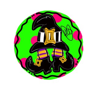 TEMPLATE : Witches Halloween hat door hanger
