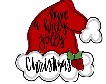 TEMPLATE: Santa’s hat door hanger