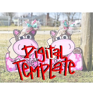 TEMPLATE: horse | door hanger | digital file