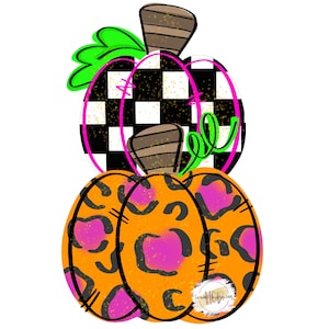 TEMPLATE :Funky Double stack| fall pumpkin |door hanger | pumpkin template | digital file
