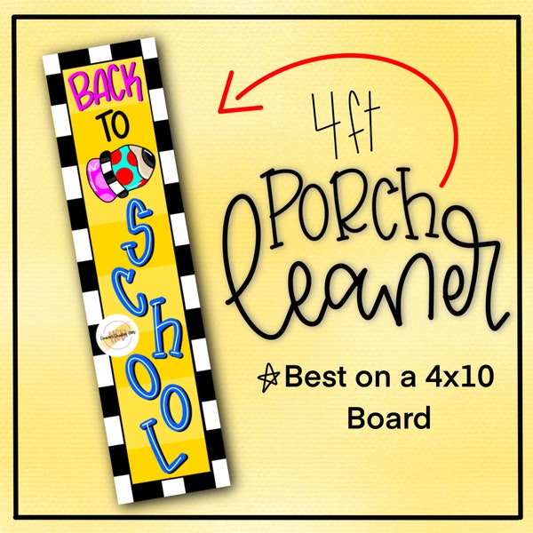 TEMPLATE: Back To School Porch Leaner | Pencil | PDF | Teacher Gift