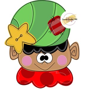TEMPLATE: Christmas Elf Boy| downloadable file | jpeg | digital template| door hanger template