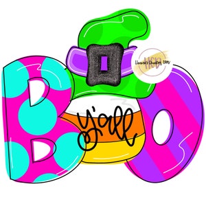 TEMPLATE : Boo Candy Corn Witch door hanger | halloween | fall decor
