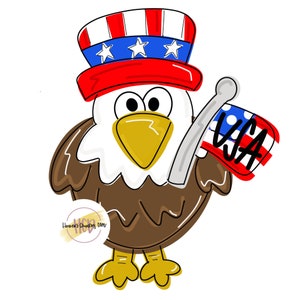 TEMPLATE: patriotic eagle | god bless America | downloadable file | Independence Day