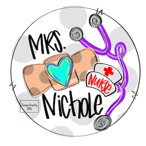 TEMPLATE: nurse / school nurse door hanger / digital template / teacher / downloadable file