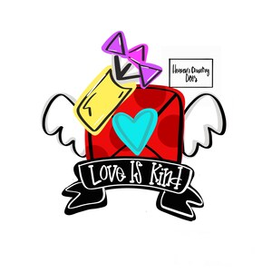 TEMPLATE: valentine Cupid love letter door hanger downloadable file