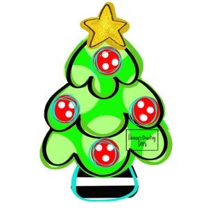 TEMPLATE: Christmas tree | downloadable file | jpeg | digital template