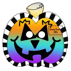 TEMPLATE: Ombré  jack-o’-lantern | pumpkin | door hanger