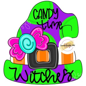 TEMPLATE :Candy Time Witch Hat door hanger | Witch door hanger | halloween | fall decor