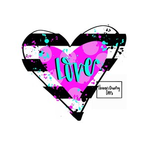 TEMPLATE: valentine love heart door hanger downloadable file