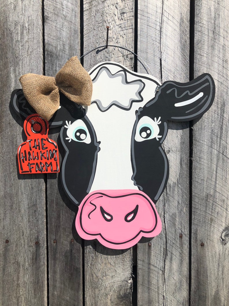Cow Head Door Hanger Etsy