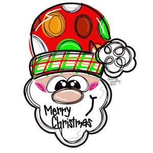 TEMPLATE: Christmas Santa Claus door hanger