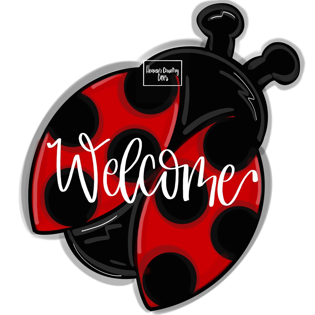 TEMPLATE: Ladybug Spring / Summer Door Hanger Downloadable File - Etsy