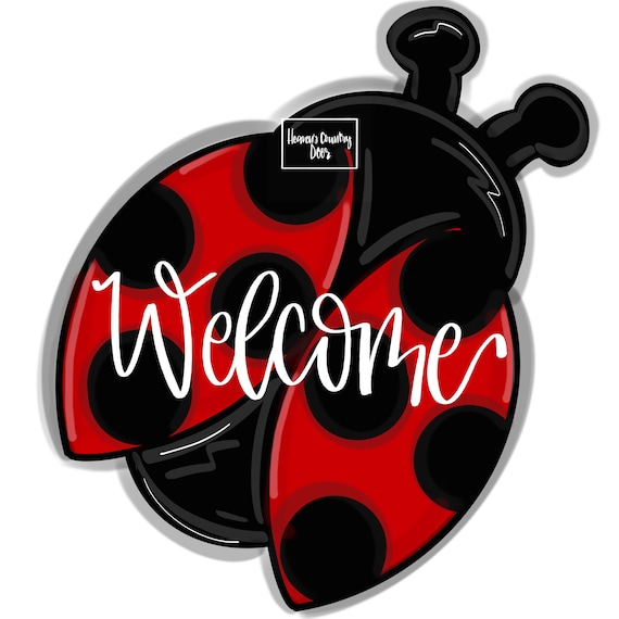 TEMPLATE: Ladybug Spring / Summer Door Hanger Downloadable | Etsy