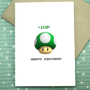1UP Mushroom - Nintendo Super Mario Birthday Card
