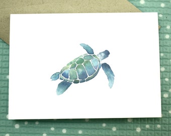Sea Turtle - Blank Greeting Card