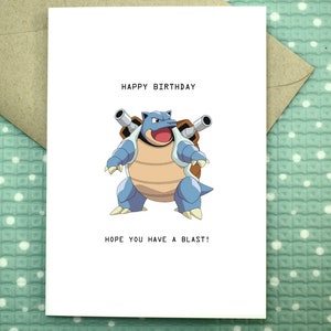 Blastoise Birthday - Pokemon Birthday Card