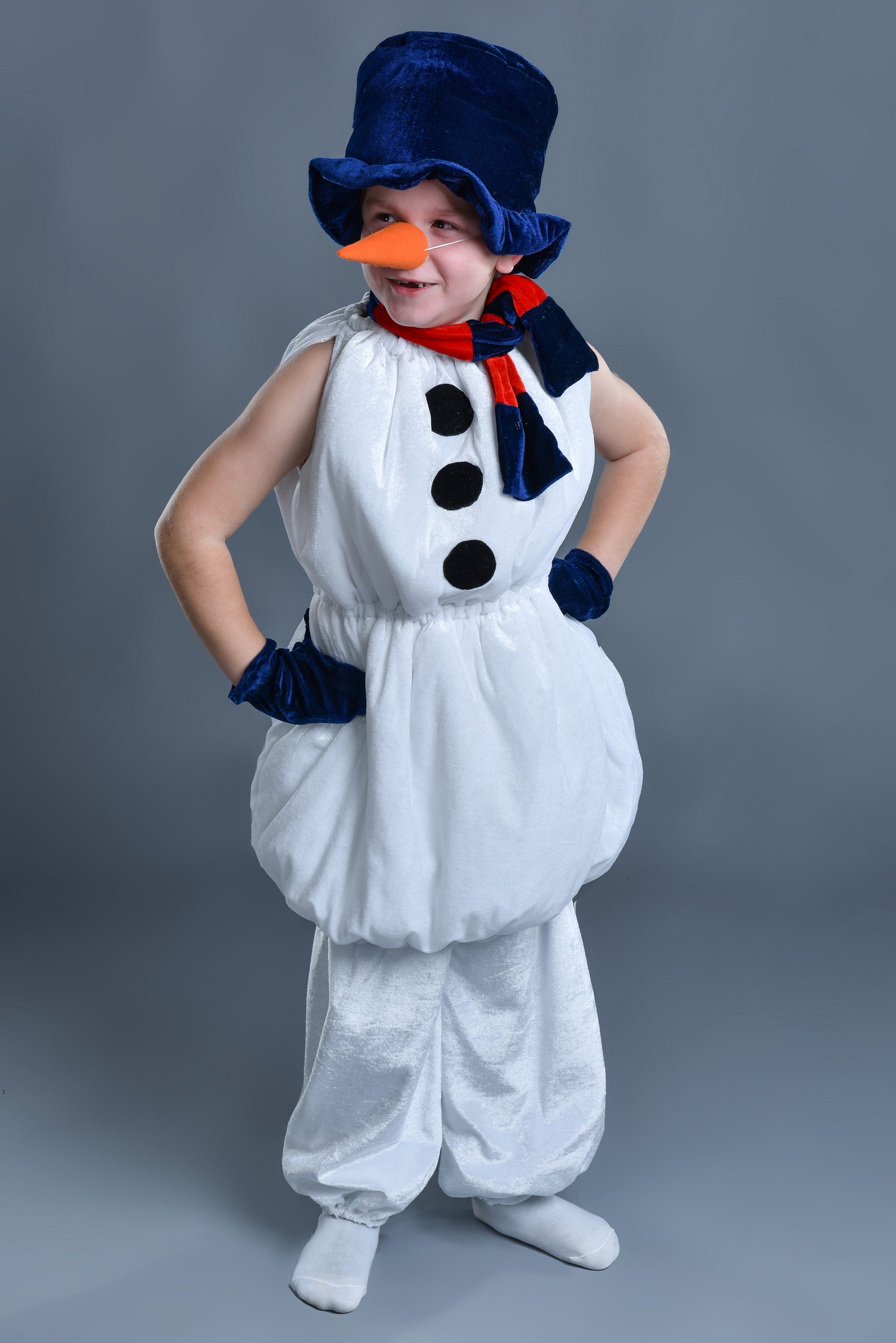 Frosty the snowman costume kids Deluxe handmade toddler Etsy