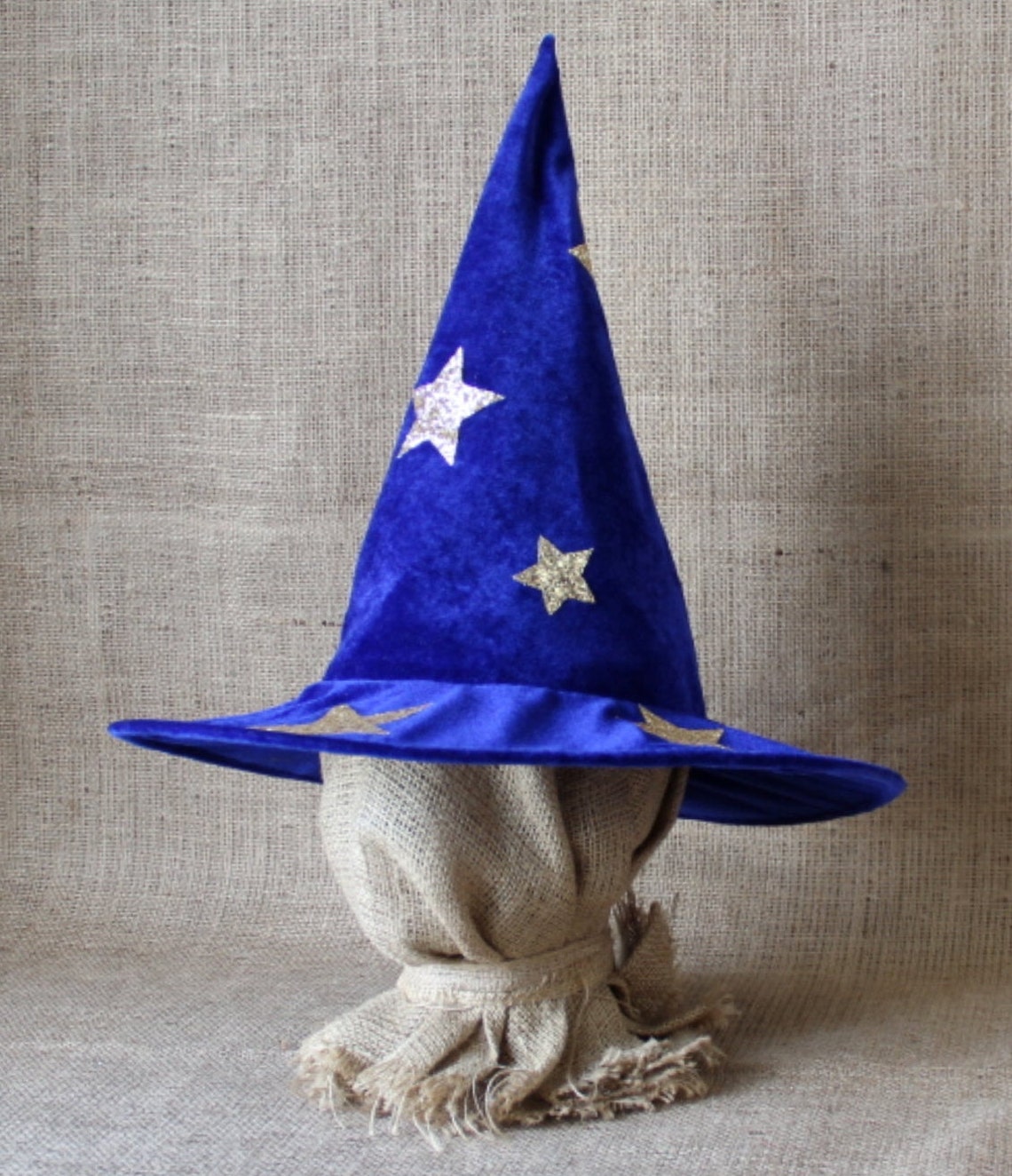 Blue wizard hat adult Wizard costume hat Velvet magic hat Etsy