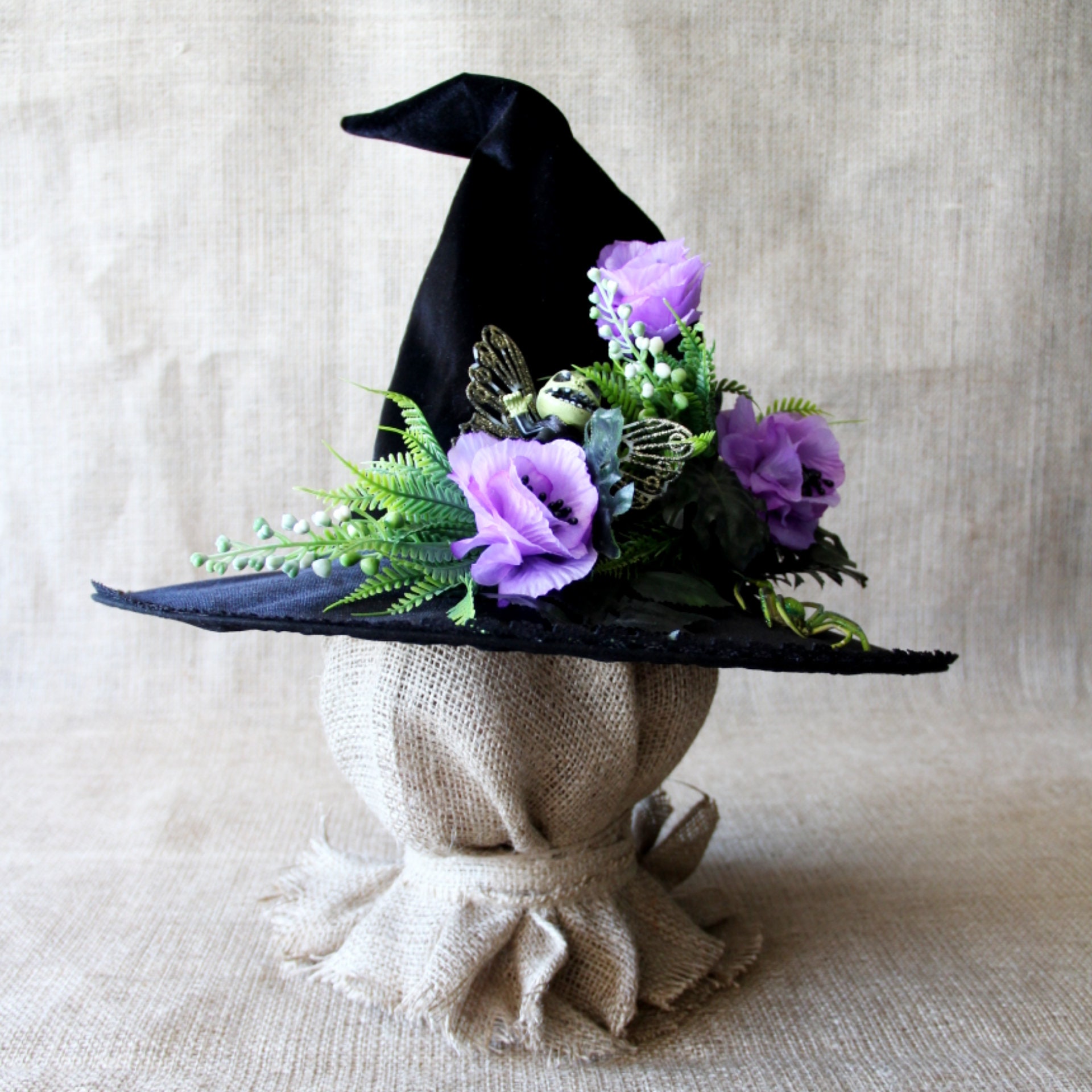 Cottage core witch hats for women Handmade garden witch hat Etsy