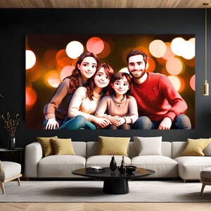 Personalized Cartoon Drawing from Your Photo – Unique Gift for Couples, Families or Friends – Custom Digital Illustration