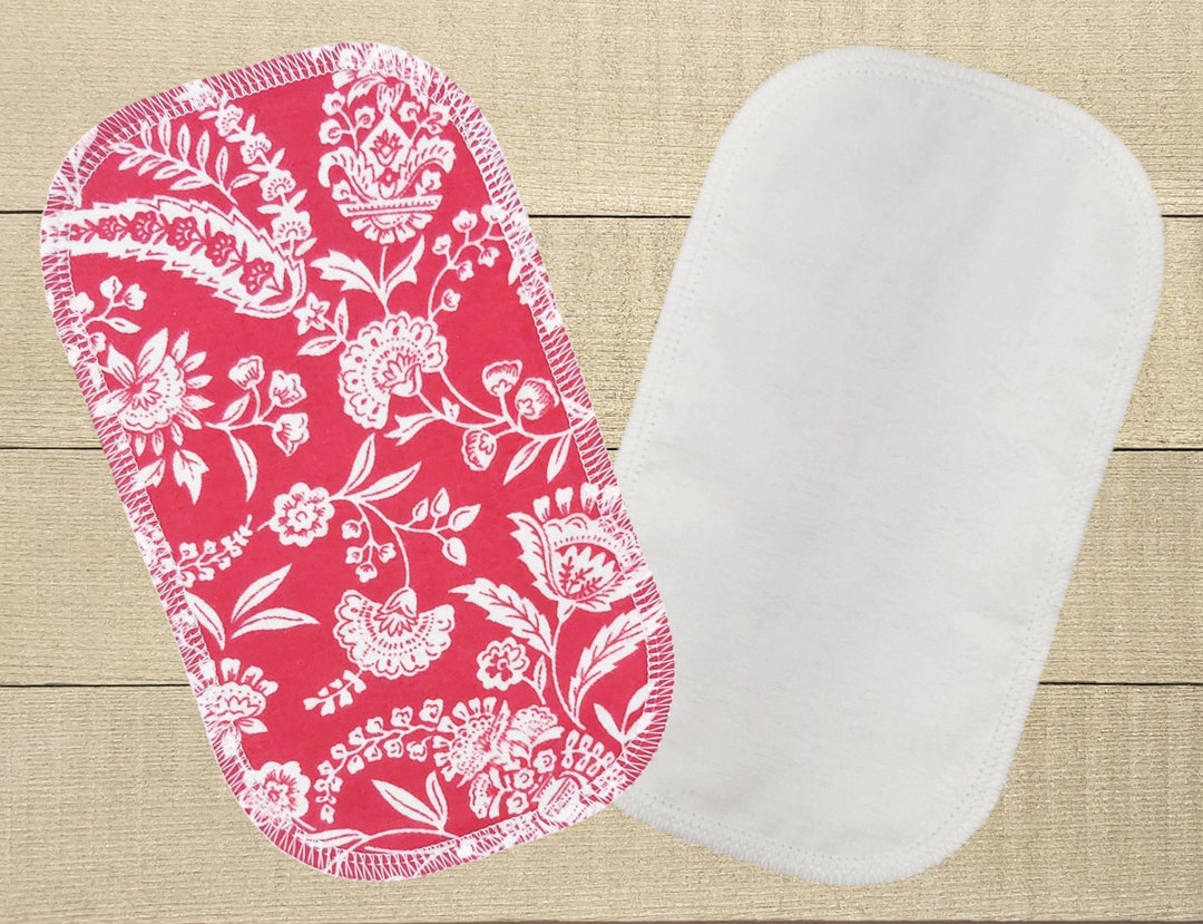 10 Washable Toilet Paper / Sanitary Wipe Flowers Red Etsy