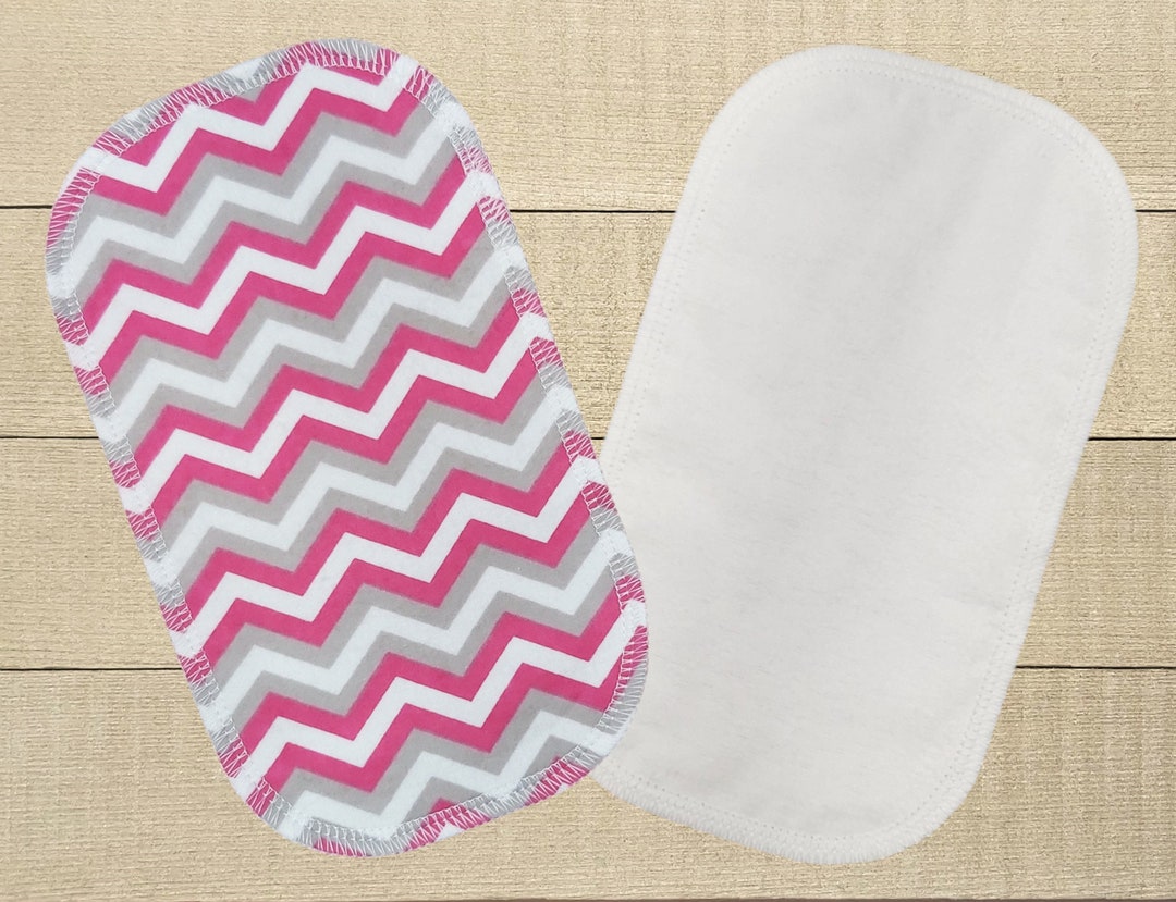 10 Washable Toilet Paper / Sanitary Wipe Grey and Pink Chevrons Etsy UK