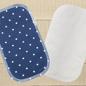 10 carta igienica/salviette igieniche lavabili - a pois (retro bianco)