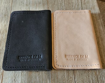 Veg-tan Handstitched Leather passport books ( 6 cards, cash, and book )