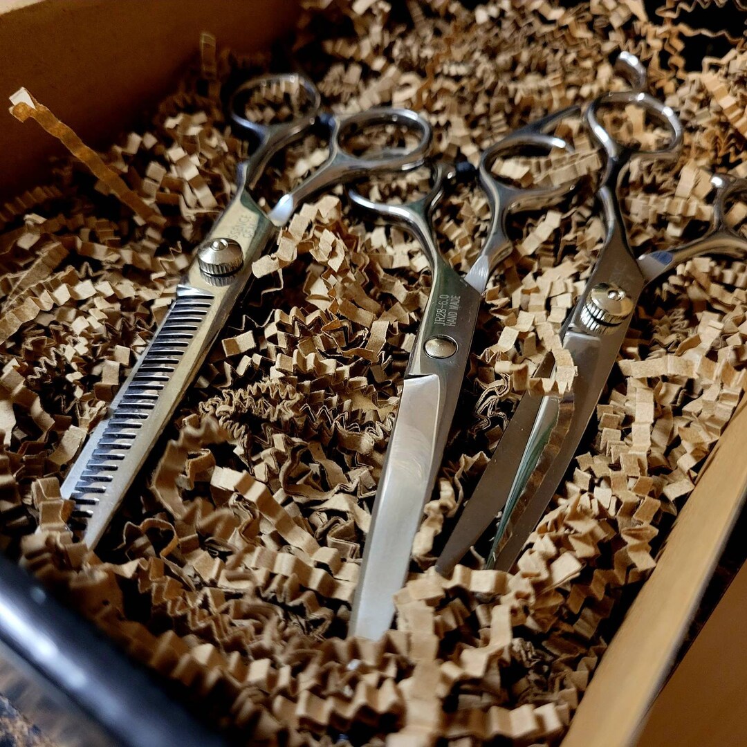 Hair Cutting Shears Set Curved, Straight, and Trimming Etsy