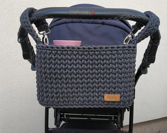 LEA S Kinderwagentasche, Windeltasche grau,