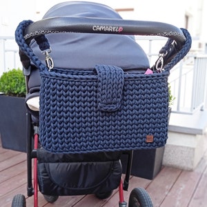 LEA M Stroller organizer, Diaper bag Navy Blue, Kinderwagen organizer tasche