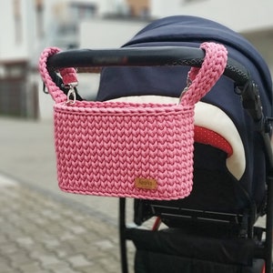 LEA S Stroller organizer, Diaper bag pink, Kinderwagen organizer tasche