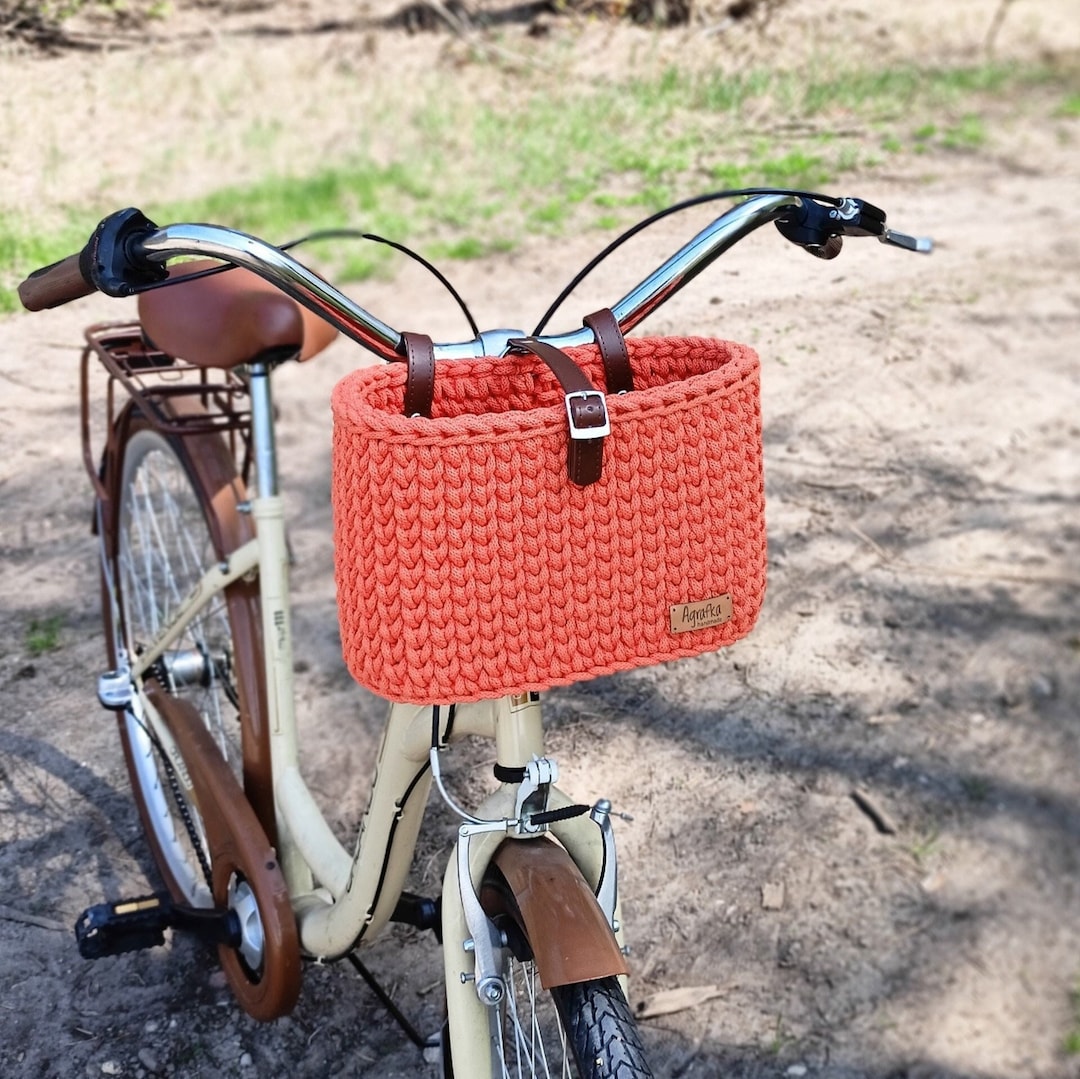 Orange bike with basket shop