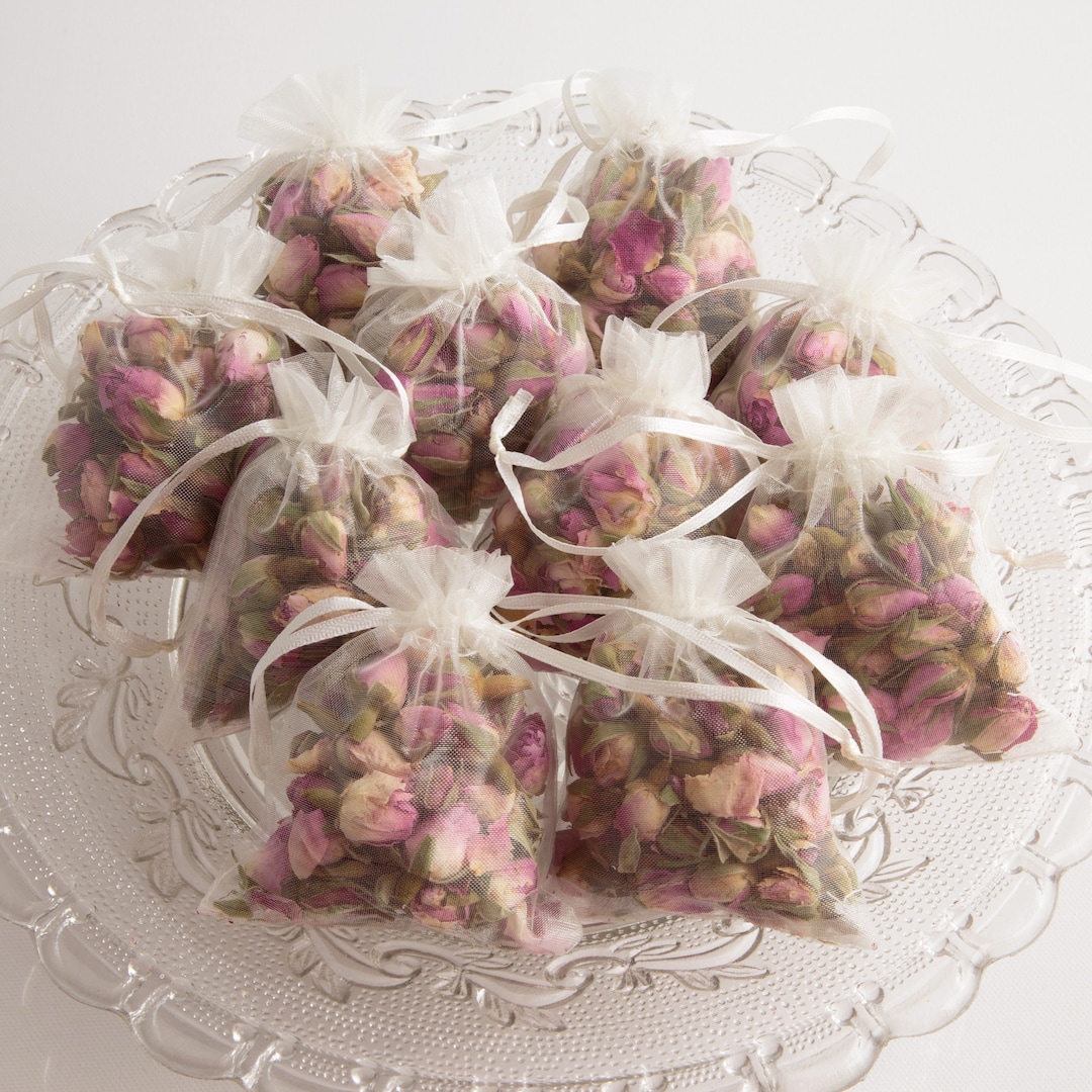 Rose Scented Sachets | Set of 1, 5 or 10 | Real Rose Buds With Rose Oil ...