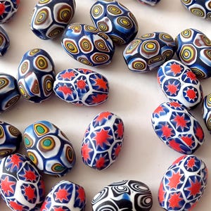 Perle di vetro Ercole Moretti, perla in vetro di Murano, ovale 2,5 cm