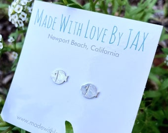 Sterling Silver Fish Earrings